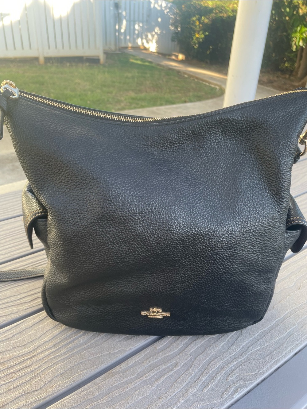Coach Black Pebbled Leather Bag